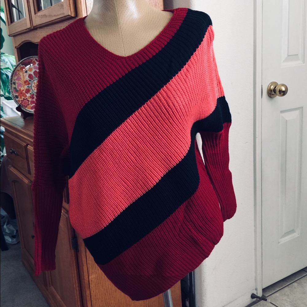 # BEAUTIFUL COLOR BLOCKED SWEATER